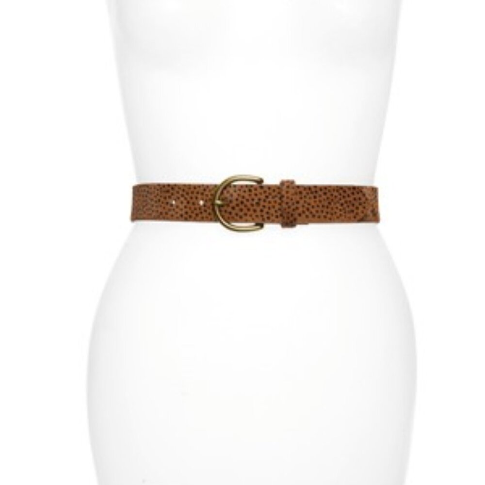 NWOT - Madewell Perfect Spotted Genuine Calf Hair Belt